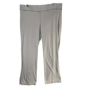 Eileen Fisher Pants Women M Taupe Organic Cotton Pull On Straight Stretch Casual